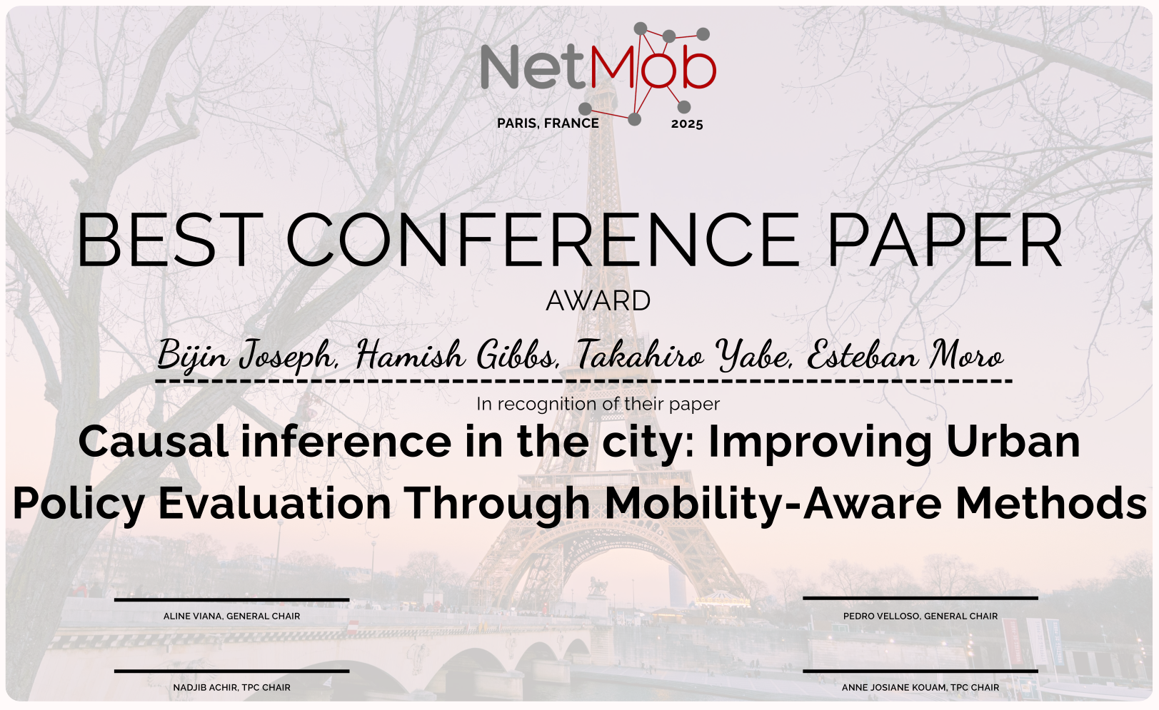 Certificate: Best Main Conference Paper